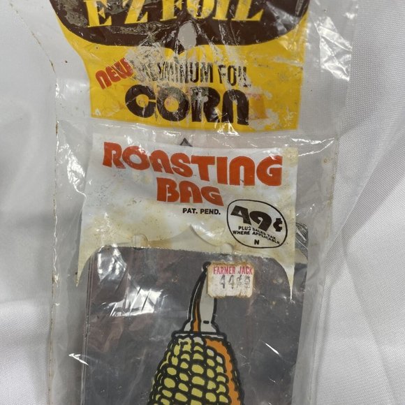 Vintage EZ/E-Z FOIL Aluminum Foil Sweet Corn on Cob Roasting Bags-10 in Package - Picture 1 of 12